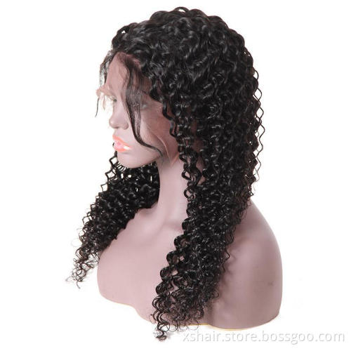Virgin Brazilian Jerry Kinky Curl Human Hair Lace Front Wig HD Lace Wigs Deep Water Natural Wave Human Hair Wigs